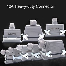 Conector HDC 16A de alta resistencia industrial impermeable enchufe de aviación enchufe HE 6 ~ 48P