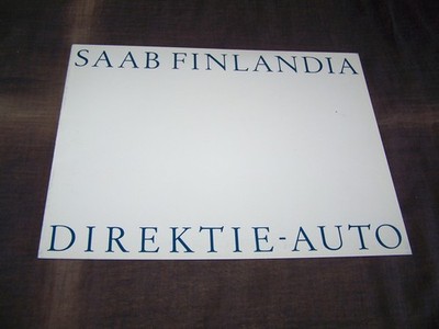 TOPRARITÄT Herrlicher Prospekt Saab 900 Turbo Finlandia von 1982 !!!