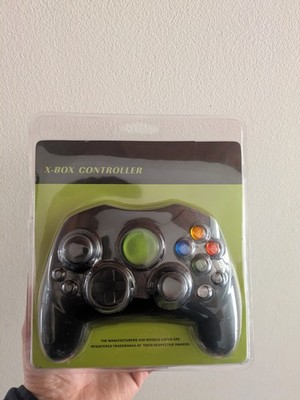 Wired X-Box Controller Black 3m Cable for Microsoft Xbox 2 Thumbsticks 8-Way Pad