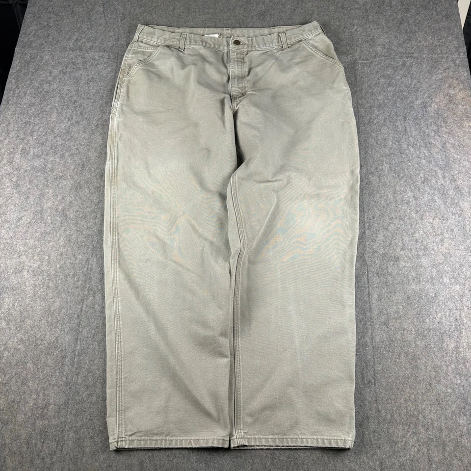 Carhartt Carpenter Cargo Pants Men's 42x32 Dungaree Fit Duck Canvas Work B11 DES - Image 3 of 4
