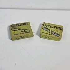 Vintage Littelfuse Box And Tin Lot 2 Yellow Made In USA (Full)