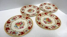 Old Ivory Syracuse China Romance Maroon 6.25" Bread Plate Beautiful!