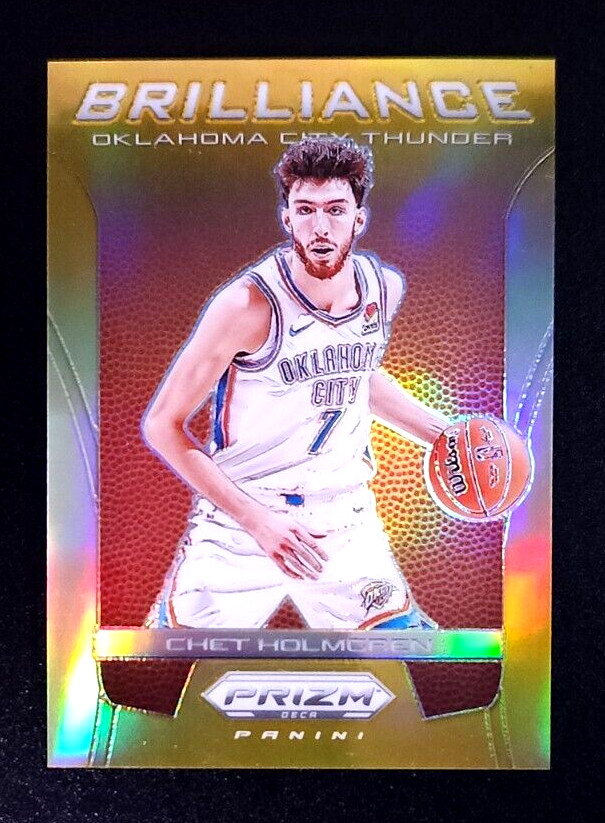 Chet Holmgren 2023-24 Panini Prizm Deca Gold Prizm Brilliance RC /10 Thunder SSP