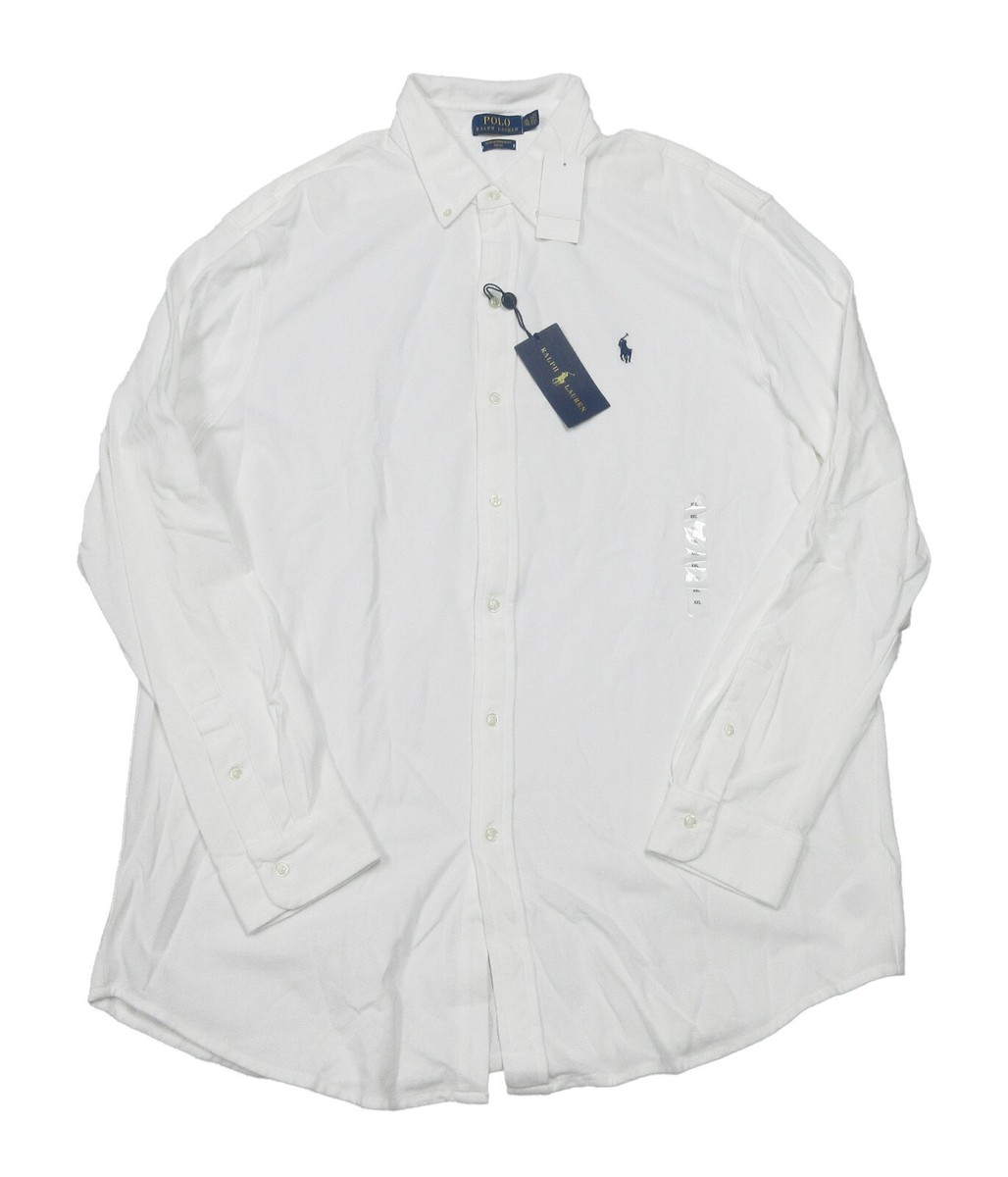 Polo Ralph Lauren Men's White Featherweight Mesh Long Sleeve