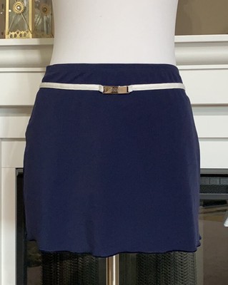 navy swim skirt