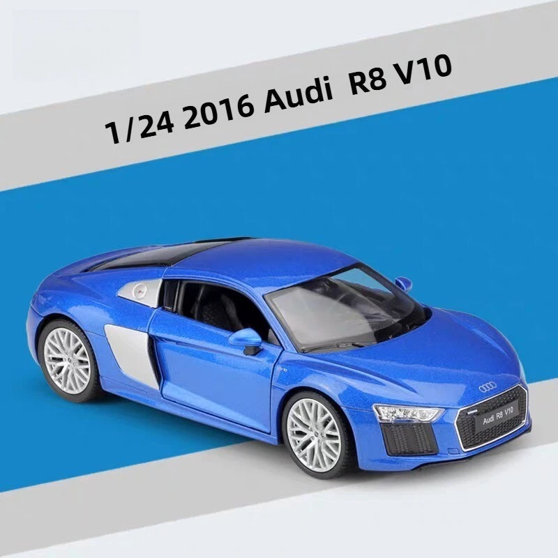 Металлическая модель автомобиля Audi R8 V10 2016 масштаб 1:24 игрушки украшение ИДЕЯ ПОДАРКА - Изображение 2 из 4