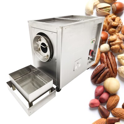 Full-Automatic Stainless Steel Coffee Roaster Nuts Bean Roasting Machine 110V