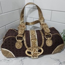⚡️ Nwt Vintage Rocawear Womens Purse Brown/snakeskin With Gold Hardware