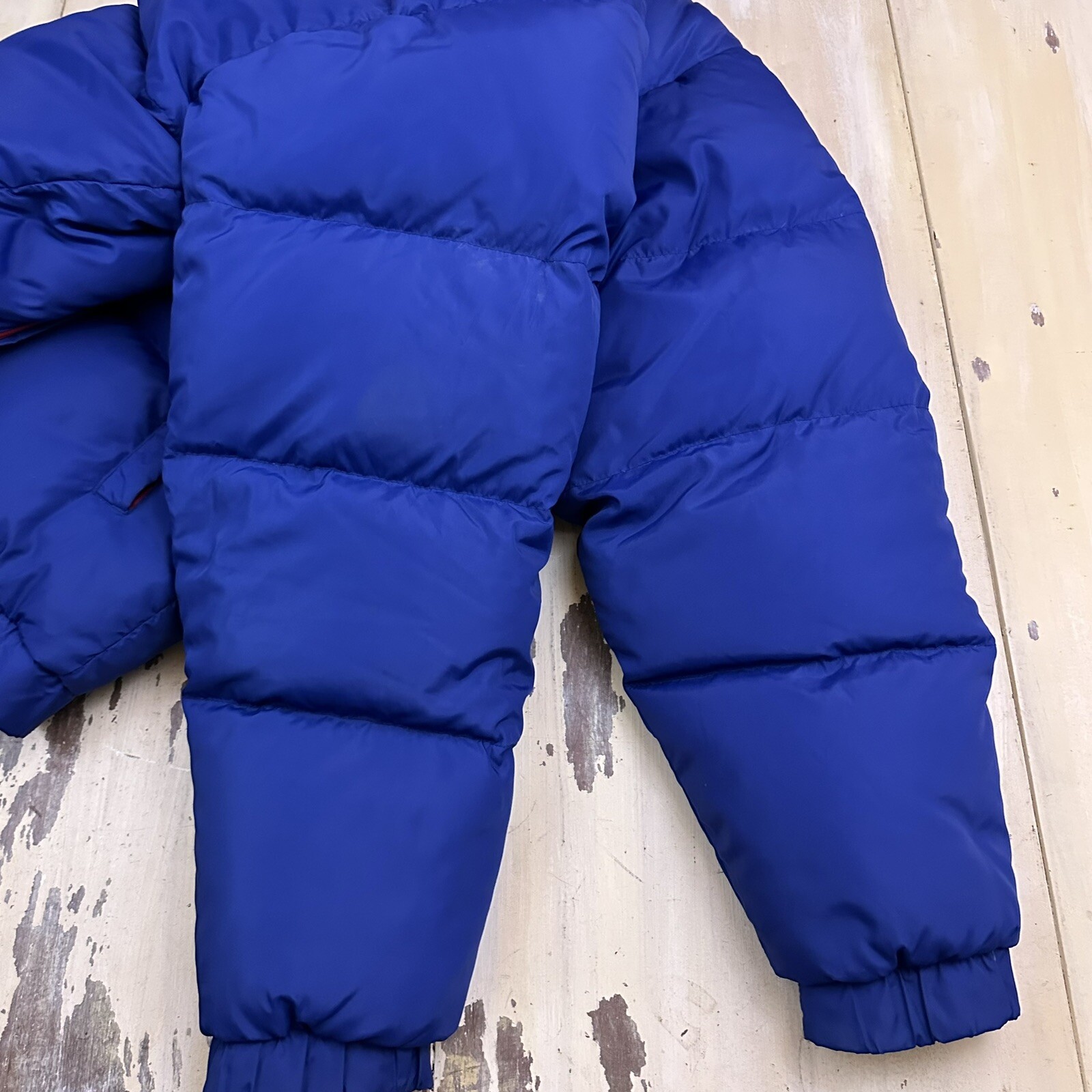 LANDS END Goose Down Royal Blue Puffer Winter Coat Jacket, Mens Unisex LARGE eBay