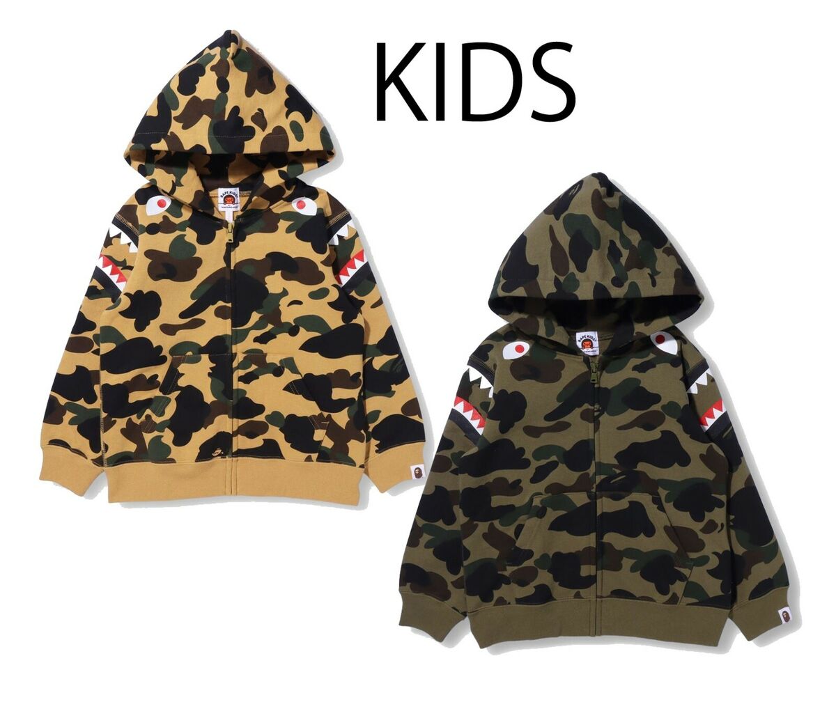 A BATHNIG APE BAPE KIDS 1ST CAMO SHARK SHOULDER ZIP HOODIE A BATHNIG APE BAPE KIDS 1ST CAMO SHARK SHOULDER ZIP HOODIE