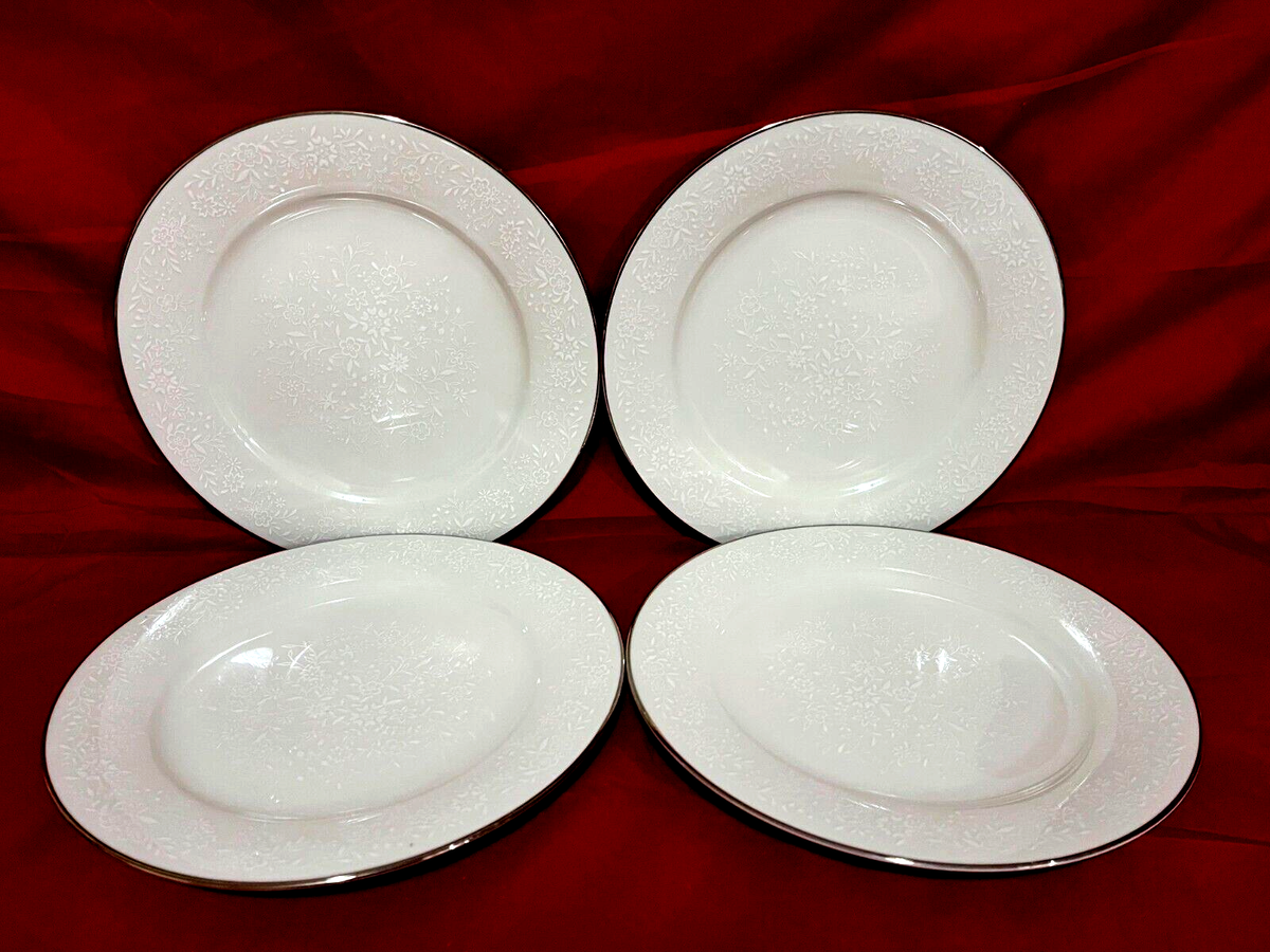 Noritake 7192 Affection Ivory China Set Of 4 Salad Plates 8 1/4