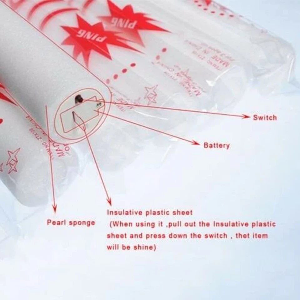 30-500Pcs Light Up Foam Sticks Wand Rally Batons DJ Flashing Glow Stick fr Party - Image 2 of 4