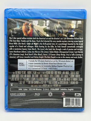 Color of Night (1994) Blu-ray 2-Disc Bruce Willis 90s Mystery