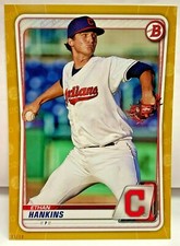 Ethan Hankins 2020 Bowman Prospect #BP-44 Oversized 5x7 GOLD #'d 3/10 - INDIANS