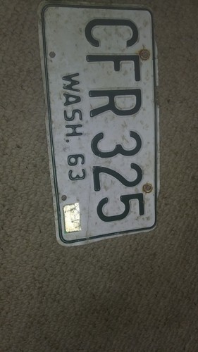 1963 63 WASHINGTON License Plate - WA # cfr 325 Vintage vehicle plates classic - Picture 2 of 7