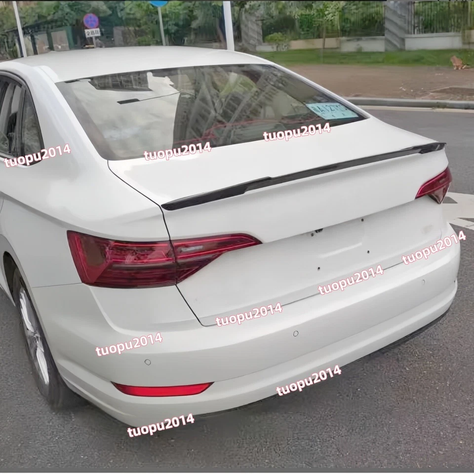 FOR VOLKSWAGEN JETTA MK7 REAR TRUNK SPOILER WING BLADE STYLE GLOSS BLACK 2019-24 - Image 2 of 4