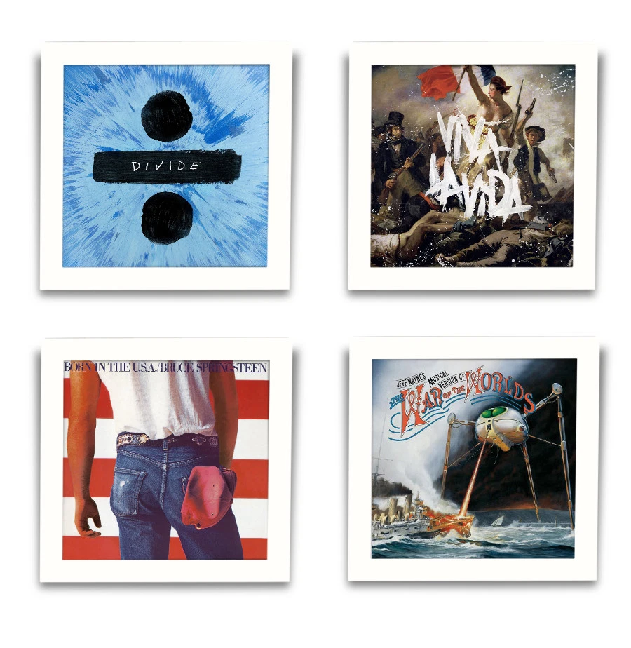 Show & Listen Art Vinyl Style Record Display Frame, White - Image 4 of 4