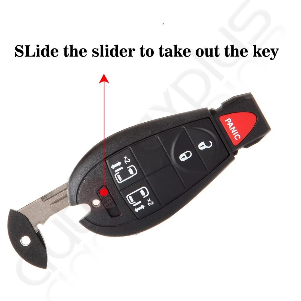 Remote Car Key Fob for Dodge Grand Caravan 2008 2009 2010 2011-2020 Buttons - Image 4 of 4