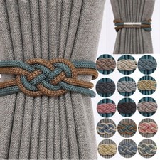 2PCS Strong Magnetic Curtain Tie Backs Buckle Clips Holdbacks Curtain Tie Rope