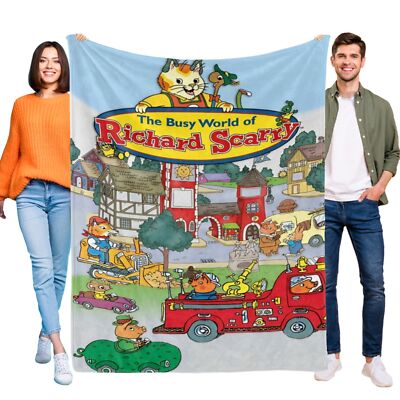 The Busy World of Richard Scarry Tagesdecke Kuscheldecke Kinderbettwäsche