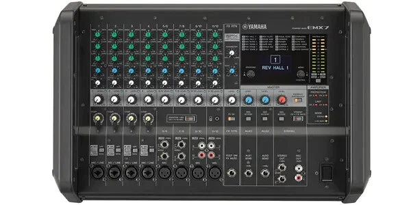 YAMAHA EMX7 EMS Series 1410 Watt Stereo Powered Mixer 12 Channel Black New - Image 2 of 4