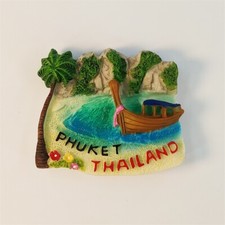 Thai Phuket Travel Souvenir 3D Resin Painted Refrigerator Fridge Magnet Craft