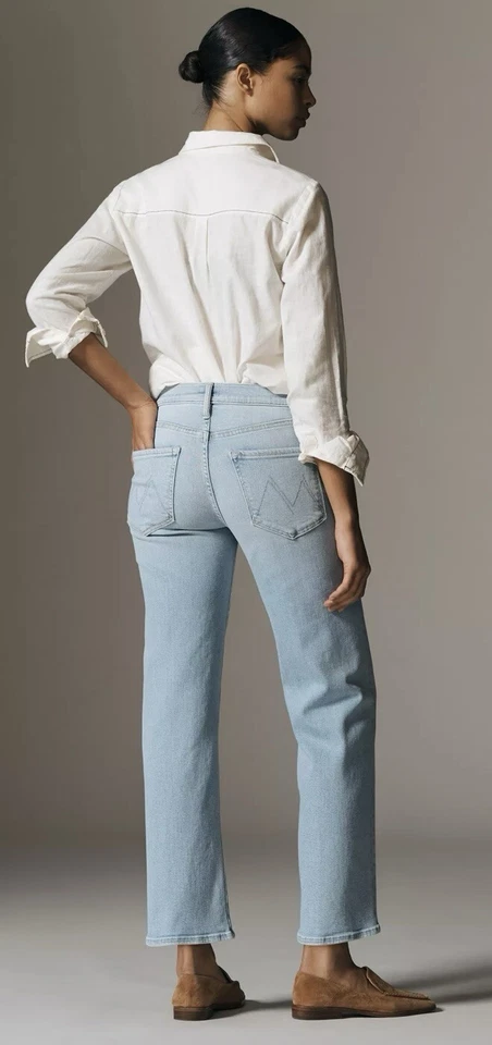 Pantalones de mezclilla Mother The Mid-Rise Rambler $238 con cremallera al tobillo talla estándar 27 nuevos con etiquetas. Foto 3 de 4
