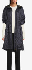 Max Mara Weekend Ardea Quilted Hooded Coat, Navy, Uk 10, Rrp £485