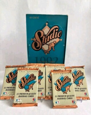 (6) Factory Sealed Packs 1992 Leaf Studio Baseball