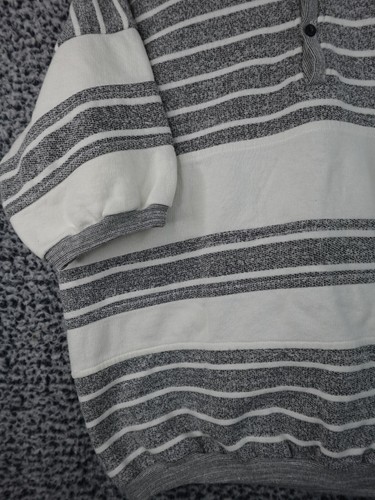 Vtg Givenchy Men's Striped Short Sleeve Crewneck Sweatshirt Gray Size L Casual - Picture 5 of 17