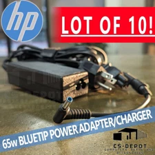 LOT OF 10 Genuine OEM HP 45w 65w Charger AC Adapter blue tip 4.5mm 19.5V 3.33A