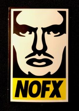 NOFX STICKER &ldquo;BLACK YELLOW FACE&rdquo; 2 1/4 x 3 3/8 GLOSSY!