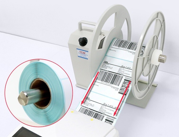 Machine Bar Cod TCW-T6 Automatic Label Rewinding Machine Bar Code Label Rewinder Two ...
