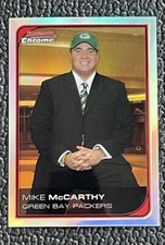 🔥MIKE MCCARTHY 2006 BOWMAN CHROME SILVER REFRACTOR ROOKIE CARD!🔥PACKERS
