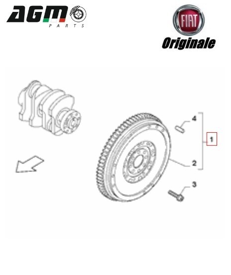 Schwungrad Monomassa Original FIAT 500X Jeep Renegade 1.6 Benzin 