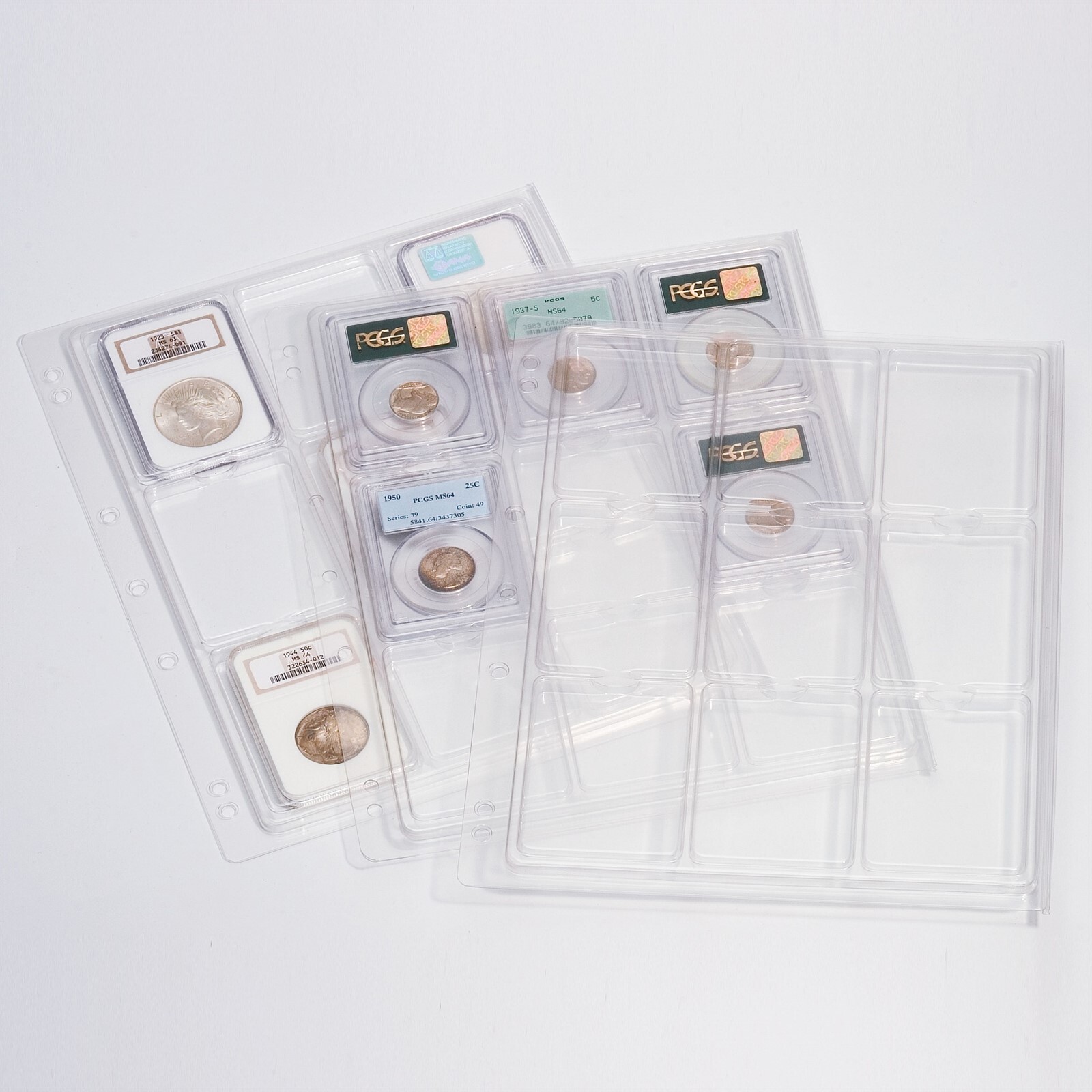 Certified Coin Pages Lighthouse Encap 2 Graded Slab Album Sheet NGC PCGS Genuine