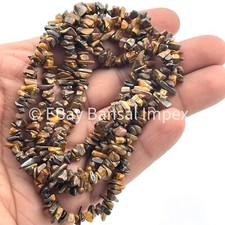 Natural Yellow Tiger Eye Rough Drilled Loose Gemstone Beads 4-6 mm 34"