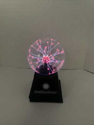 Smithsonian Plasma Ball Lamp Light Touch Sensitive Sound & Music Responsive