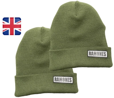 VMC ACCESSORIES 2 x Ramones Unisex Beanie Hat Band Stitched Logo Mens Ladies Concert Music Men