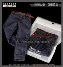US 1/6 Men's Denim Pants Jeans Trousers For 12'' Male HT Action Figure Body Toys