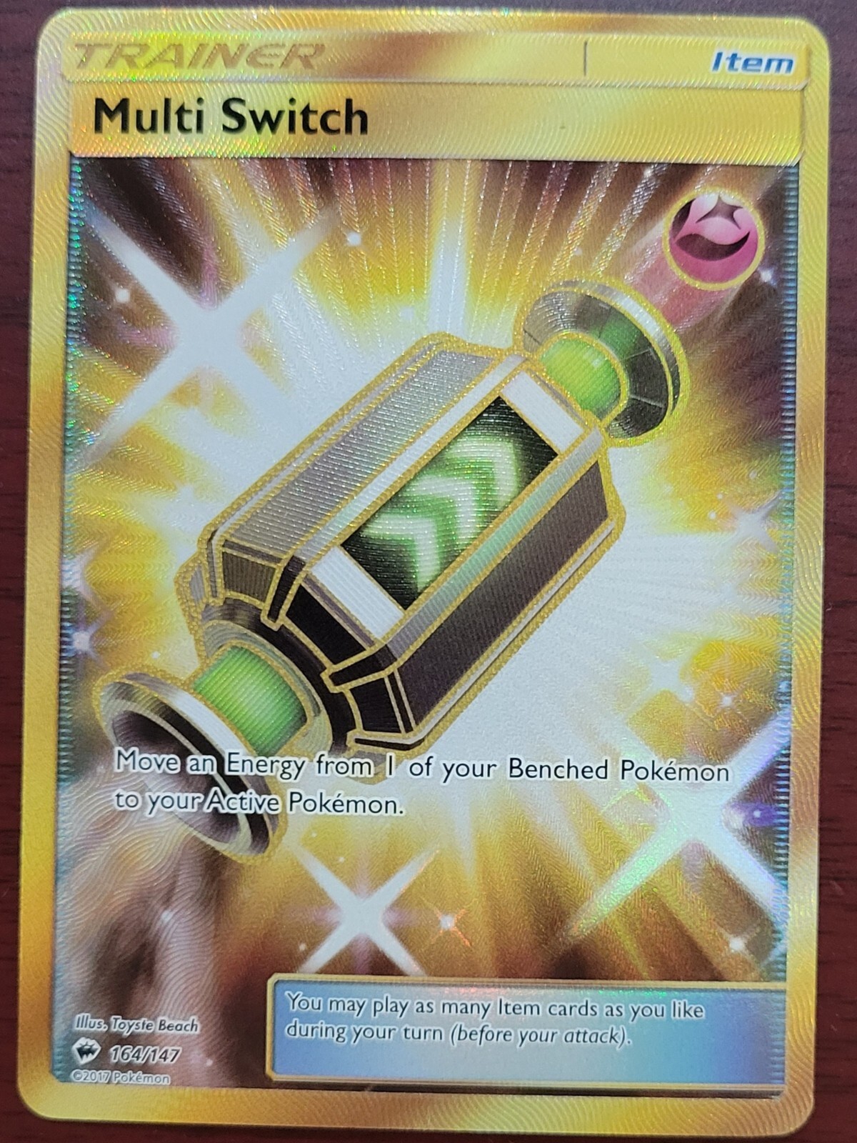 Pokemon Multi Switch (Secret Rare) - SM - Burning Shadows 164/147 Near Mint