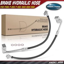 2pcs Front Brake Hydraulic Hose For Ford F-250 F-350 1990-1994 Wo Bracket Rwd 2pcs Front Brake Hydraulic Hose For Ford F-250 F-350 1990-1994 Wo Bracket Rwd