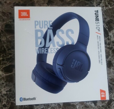 *NEW* JBL Tune 510BT Wireless On-Ear Headphones, Blue, JBLT510BTBLUAM