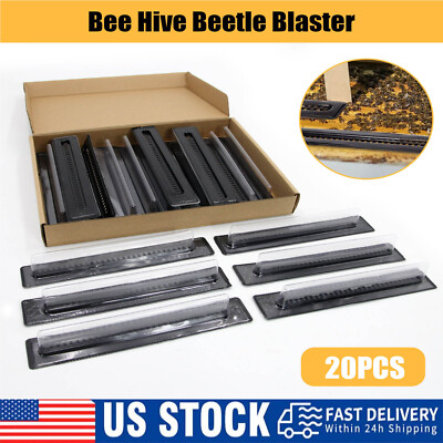 #ad 20X Black Bee Hive Beetle Blaster BeeHive Beetle Trap Beekeeping Tool Reusable $12.99
