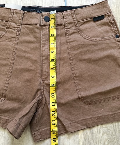 Wrangler Women’s Shorts ATG Size 10 Stretch Waistband Brown High Waist Chino NWT - Picture 9 of 9