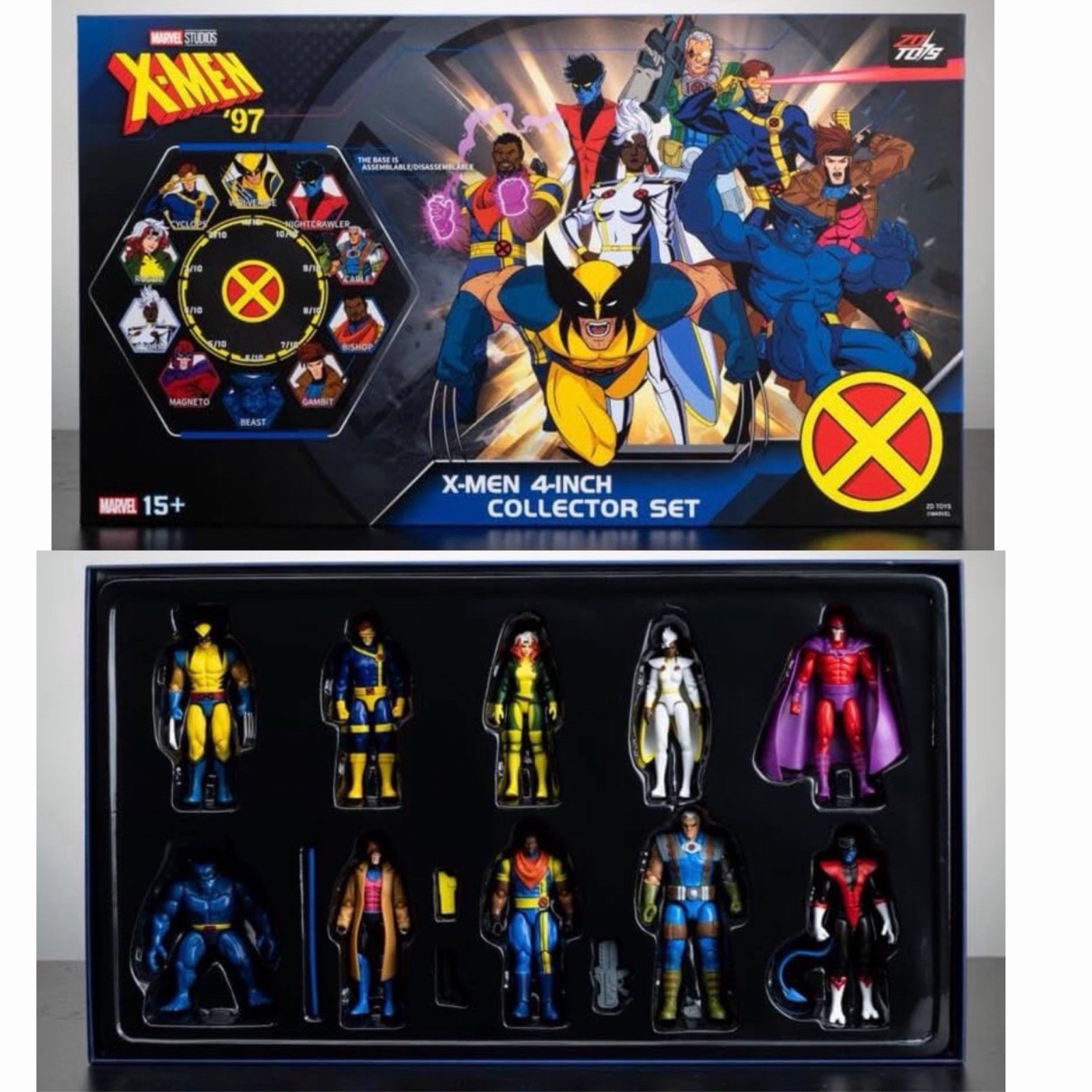 Authentic ZD Toys Marvel Studios X-Men 97 4-Inch Collector Set 10 Figures Japan