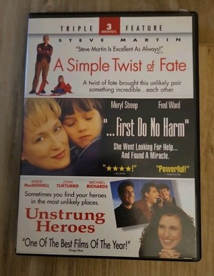 A Simple Twist of Fate/First Do No Harm/Unstrung Heroes (DVD, 2012, 2-Disc Set)