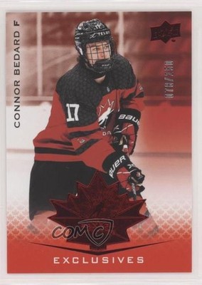 2021 Upper Deck Team Canada Juniors Exclusives 78/250 Connor Bedard #32 ev4
