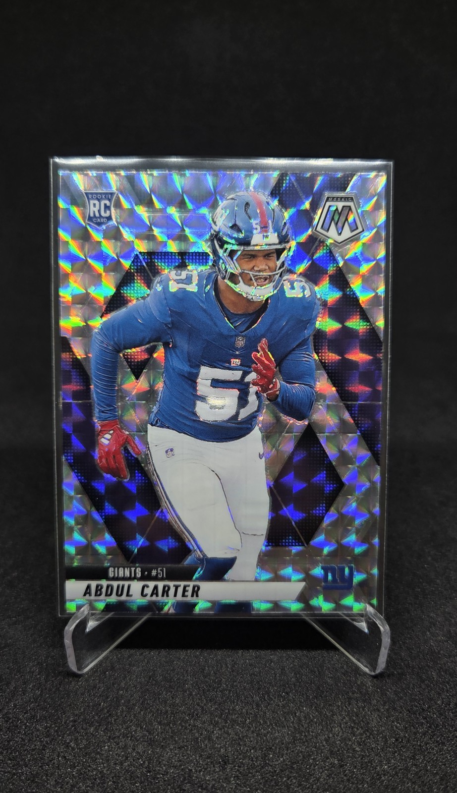 💥2025 Panini Mosaic ABDUL CARTER #317  Rookie Silver Mosaic - New York Giants💥