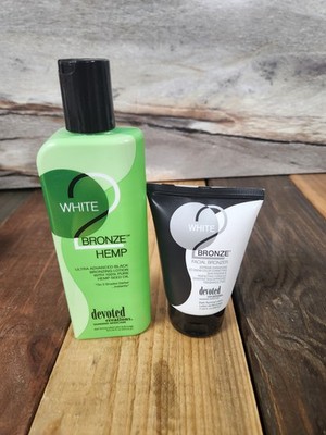 Devoted Creations White 2 Bronze Hemp Bronzing Tanning Lotion + Facial Bronzer